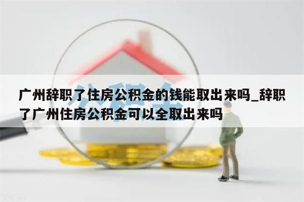 广州辞职了住房公积金的钱能取出来吗_辞职了广州住房公积金可以全取出来吗